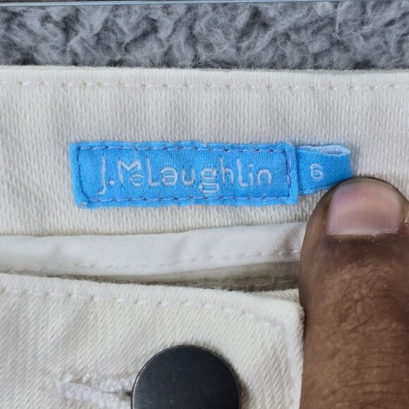 J. McLaughlin Women's White Ankle Side Zip Pants Size 6 - Picture 3 of 13